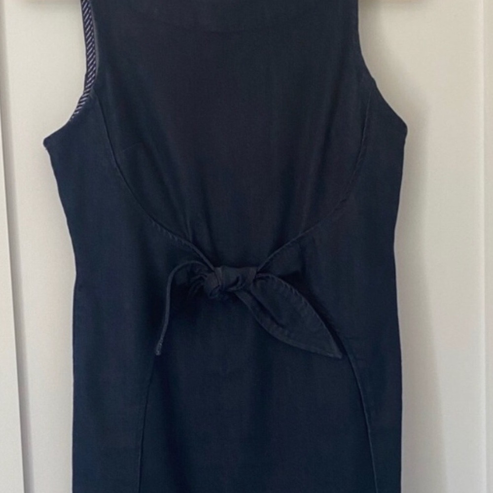 Anthropologie Holding Horses Blue Denim Clara Tie Knot Jean Dress - Picture 7 of 14
